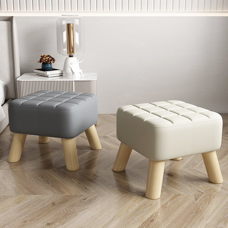 创意矮凳实木换鞋凳客厅沙发搁脚凳家用茶几凳简约方凳小椅子墩子