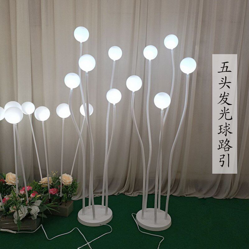 婚庆道具奶白圆球龙珠路引吊灯婚礼舞台吊顶装饰布置橱窗活动陈设