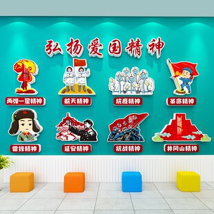 爱国文化墙贴教室走廊墙面装饰班级布置幼儿园环创材料主题墙成品