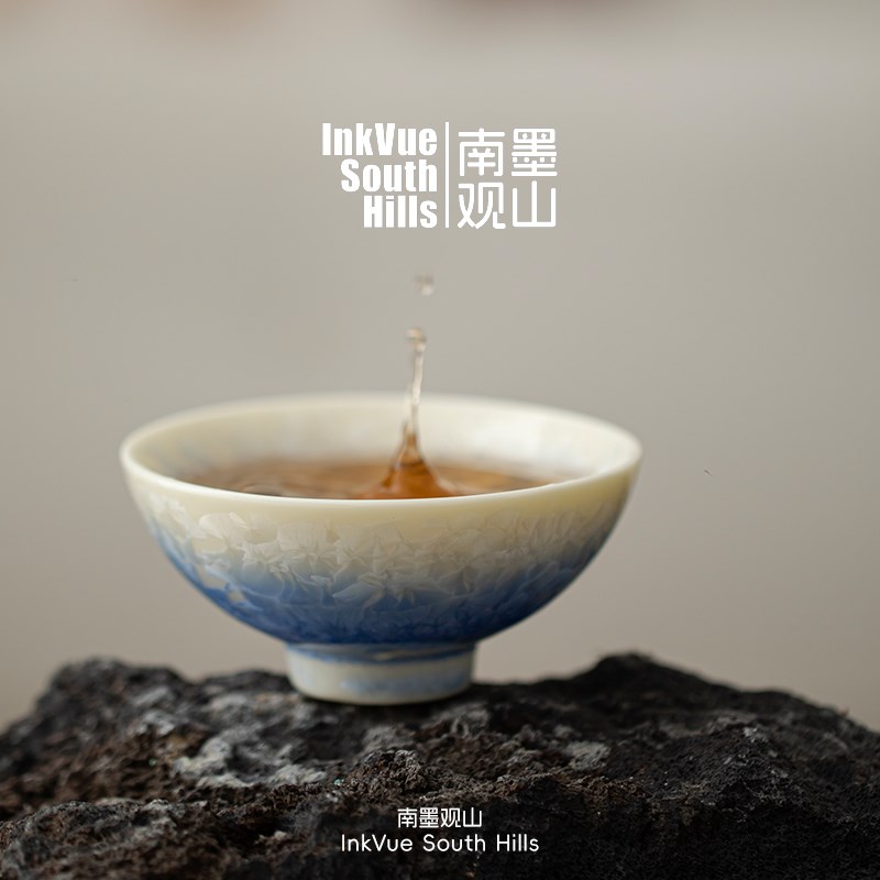窑变结晶釉普洱杯羊脂玉主人杯高档送礼盒装茶具个人品茗杯茶盏碗