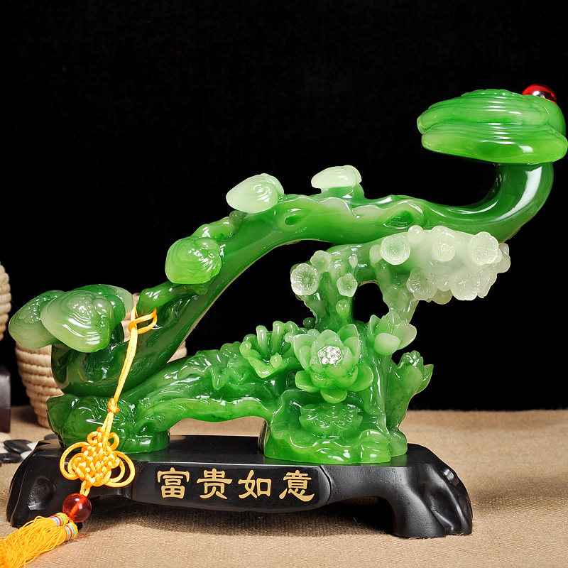 玉如意摆件家居饰品创意客厅电视柜酒柜博古架家庭室内装饰工艺品