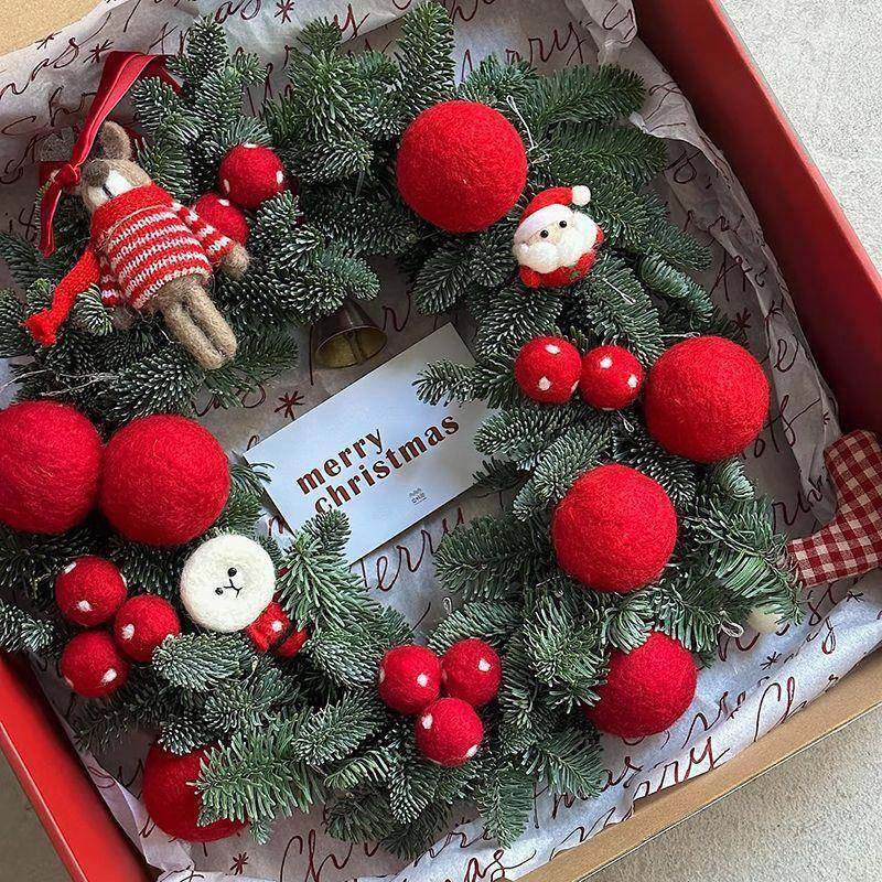 圣TKS诞节装饰品新款花环门场挂墙壁挂场件商吧酒景氛围布置,鲜花速递/花卉仿真/绿植园艺,其它园艺用品,淘宝优惠券,粉丝福利购,淘宝优惠卷