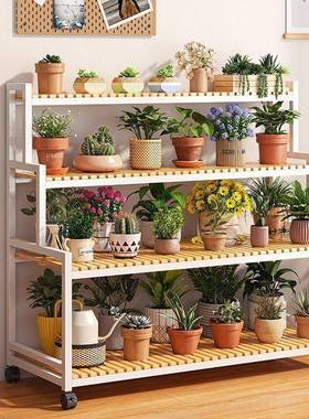 花架客动厅花架移子室铁艺置物架家用阳台落内地式多TSP层阶梯式