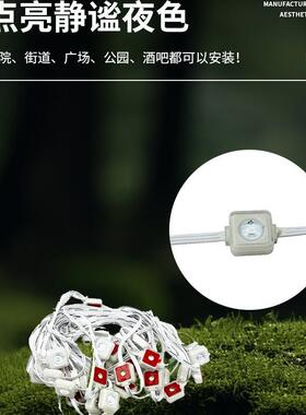 爆点SM16703P款屋檐灯智能幻灯串灯户外彩防水控灯围灌胶款超亮