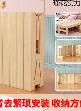 儿家用休午成床婴床双人床ONZ边折叠床儿童人床拼接加宽