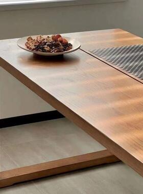 全奢实饭木莫比恩家用餐桌白约蜡木实木桌简高QPF端客厅轻长条书