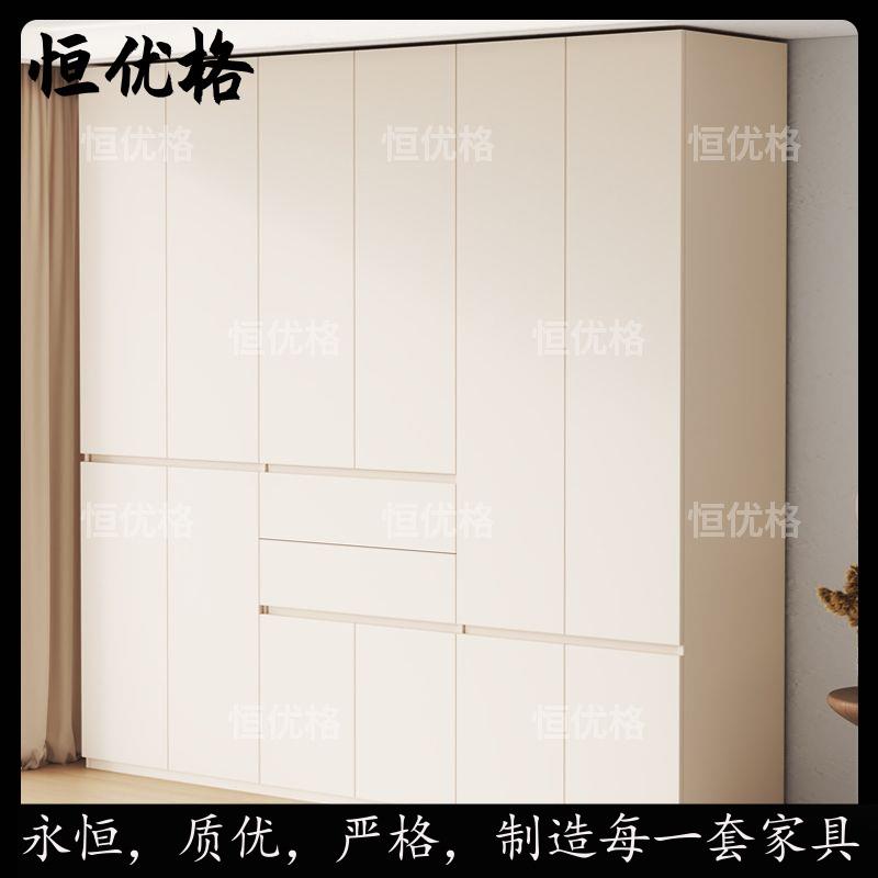 mx橡木衣柜六实木蕞0新款243124爆款家用卧室主卧分段式四门柜子