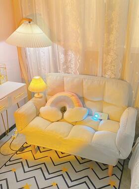 懒人沙卧室小沙发小户双型人榻IJB榻米网红出床租房可发折叠单人