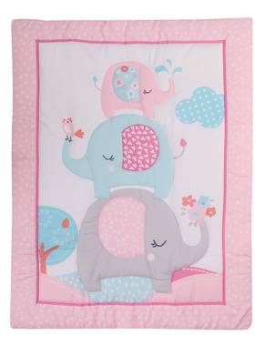 开花象新生儿套装RFV三儿童床被床床笠单床裙婴幼儿上用品件套