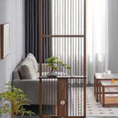 新代中式 屏风隔断客厅玄关家日约式 可移动用卧室遮985挡入户简现