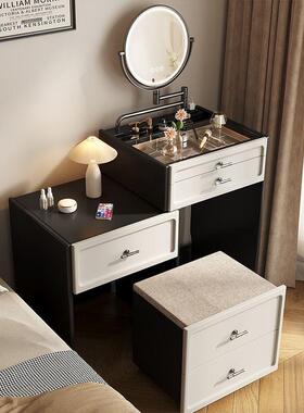 代奶油ZWP迷5你小化妆桌现风床头柜一体小户型宋式可伸缩0风cm收