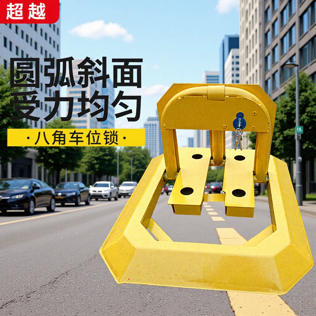 八角车位锁厂家汽车停车道路交通占位锁设施手动停车位挡车器地锁