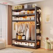 用开放家式 出租YJ 20250房易置物架货架衣柜简组装 卧室挂衣架公寓