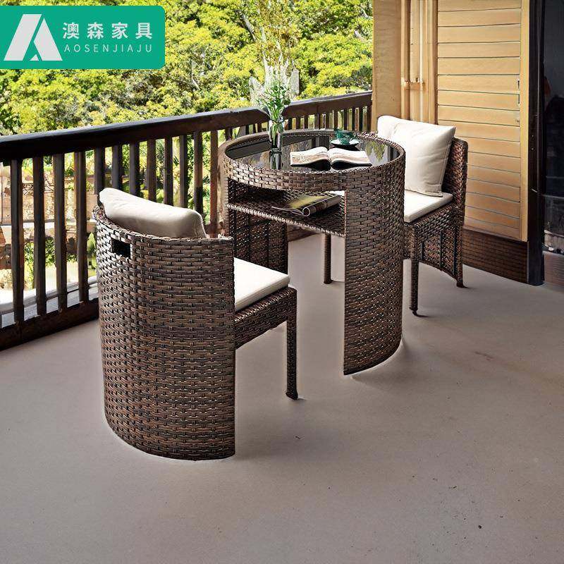 阳台休闲椅户外件套三阳台三件庭院组合藤工室茶桌椅露台作编藤户,商业/办公家具,商用藤编家具,淘宝优惠券,粉丝福利购,淘宝优惠卷