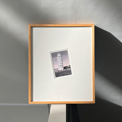 【扶正比萨斜塔! 】创意艺术现代黑白摄影极简装饰画客厅餐厅挂画