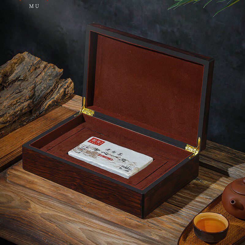实木茶砖礼盒空盒普洱茶叶包装盒安化黑茶包装盒空礼盒定制