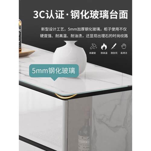 轻奢餐边柜现代简约用厨房家物客柜厅靠墙收纳F96TTJS5柜子储新款