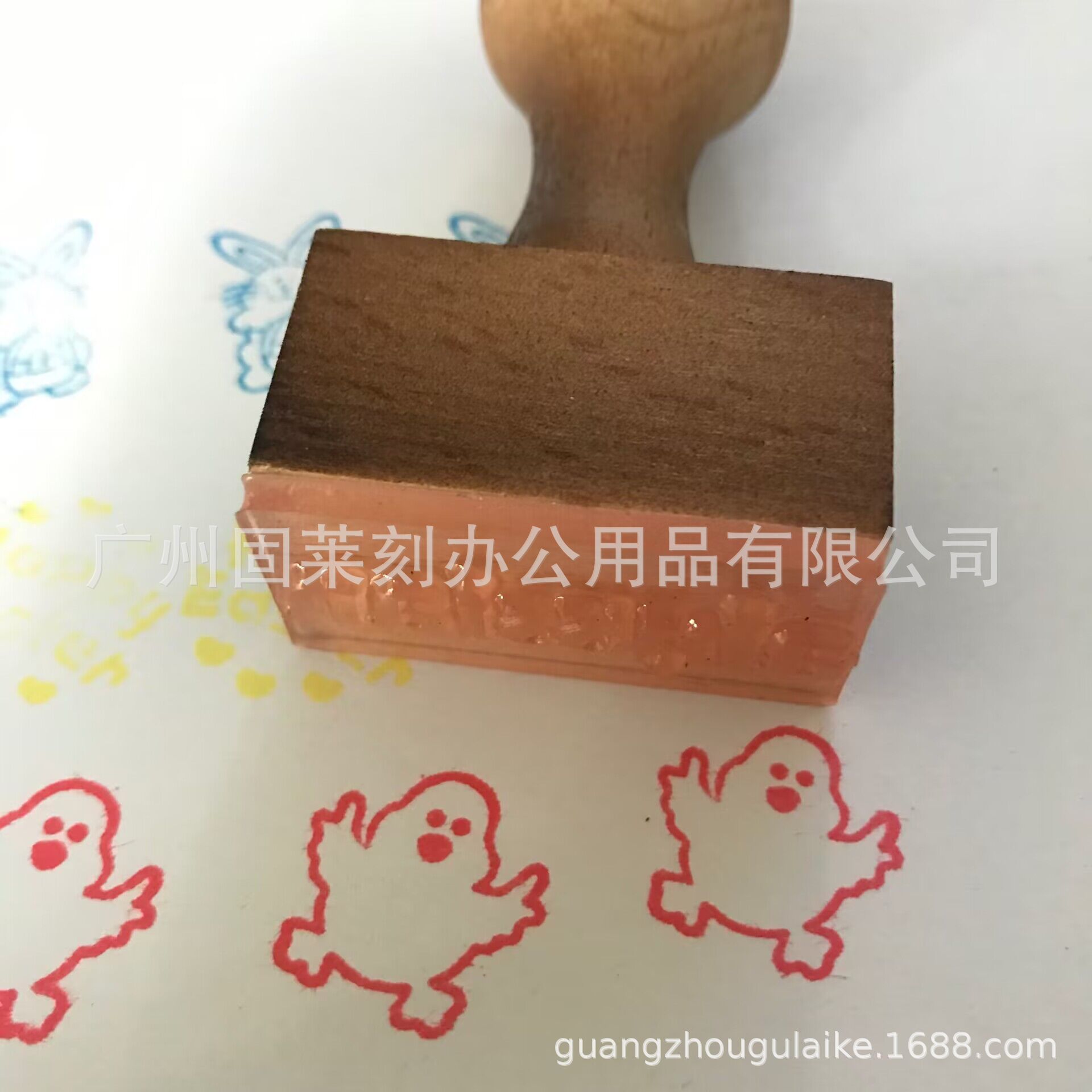 欧美复古木头印章木质胶皮印章 方形20X40MM木头印章制作设计图案