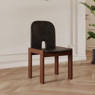 中古复性古法式餐椅木椅子靠背椅实见描述蜡木白蜡木油皮设计师风