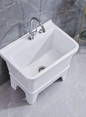 阳台高脚陶EZF瓷把池大号带腿拖布池落拖地式家布用卫生洗间小号