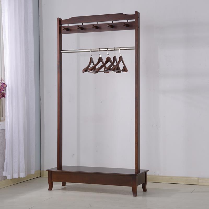 DS-06实所衣帽架新中式落地衣室架现代挂衣架客厅木卧接待办公室