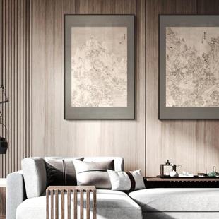 入户关装饰壁画幅中式万象山河图入玄门茶楼YZ202209走廊过道画单