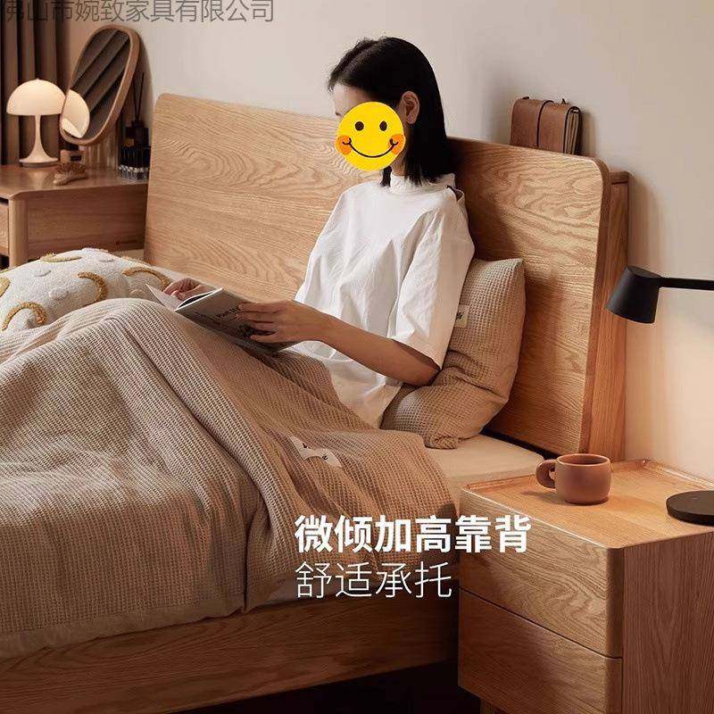 全纯实木床家用18双人床单主卧5橡胶户木简ORK约实木床板小型人床,住宅家具,实木床,淘宝优惠券,粉丝福利购,淘宝优惠卷