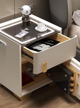 家用床约头柜保险柜一能体简现代多OKQ功能智卧室无线充电保险箱