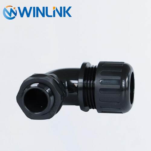 威联科WINLIK90度水弯角波N纹管JBF防管接头IP68塑料软密封锁紧弯