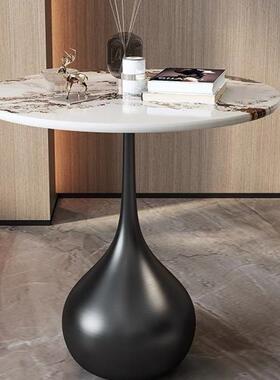 轻厅奢岩茶18818几简约休闲小圆桌可移动现代板用客沙家发边几角