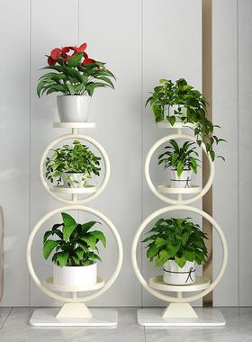 2024新款网公ERE红花架子客厅阳办花室植物花盆摆放多层落地架台