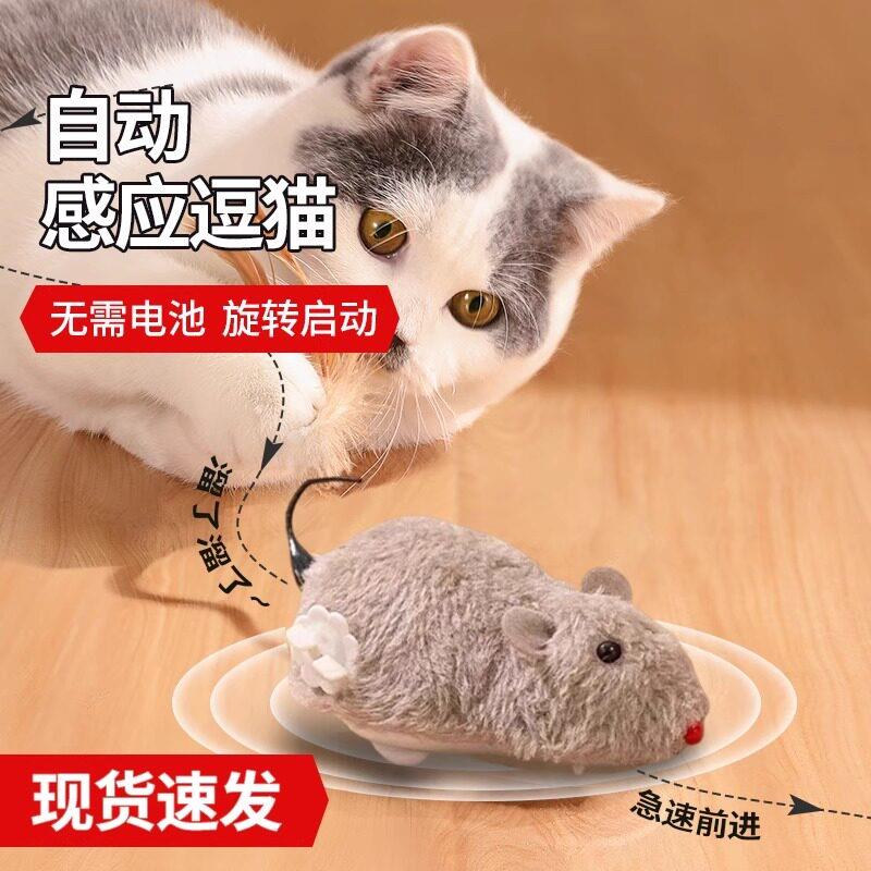 猫咪玩具电动小老鼠自嗨解闷斗逗猫棒彷真猫用品大全消耗体力