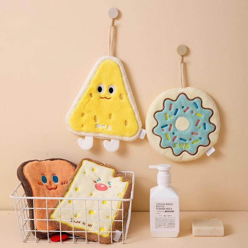 软乎乎的擦手巾~挂式卡通可爱三层加厚吸水珊瑚绒毛巾厨房速干帕,家庭/个人清洁工具,厨房擦手巾,淘宝优惠券,粉丝福利购,淘宝优惠卷