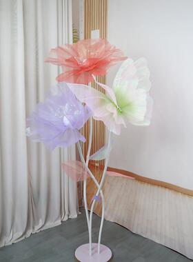 仿真蝴装蝶结婚浪漫礼布置婚客厅卧室婚房仿G0426摆真丝网花饰展