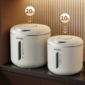 米桶密封防虫防潮自动开盖杂粮桶大容量塑料按压式 米缸可翻盖米箱