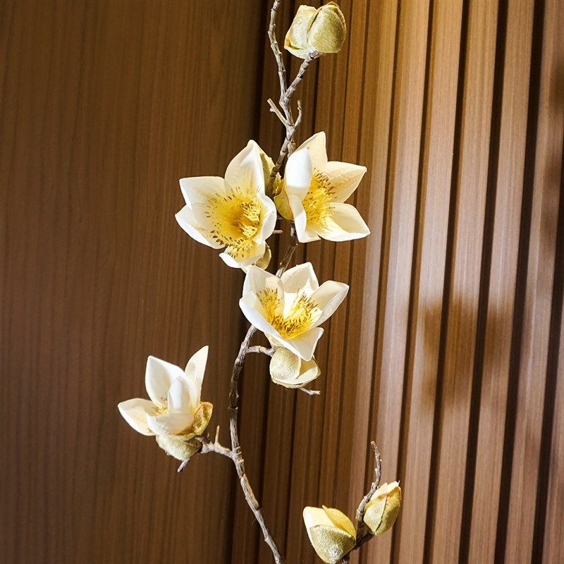 奶油风4D木棉花仿真花中式绢布细高长枝插花客厅电视柜玄关装饰,家居饰品,仿真花/假花,淘宝优惠券,粉丝福利购,淘宝优惠卷
