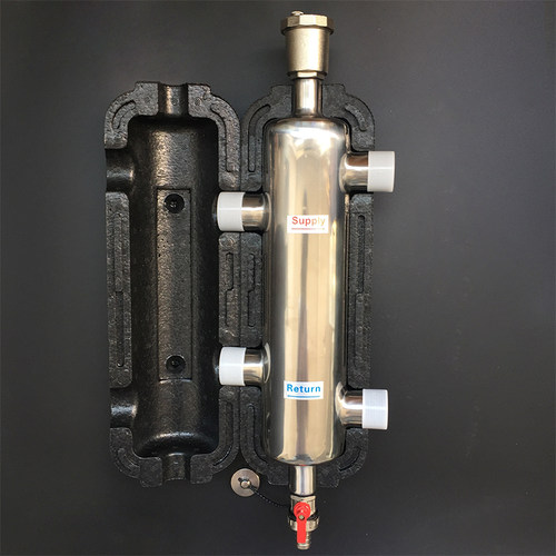 壁挂炉耦合罐混水罐304不锈钢耦合罐混水罐加厚型不锈钢分压罐