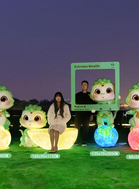 2025新年蛇雕塑吉祥物玻璃钢卡通贺岁摆件景区商场售楼部春节装饰