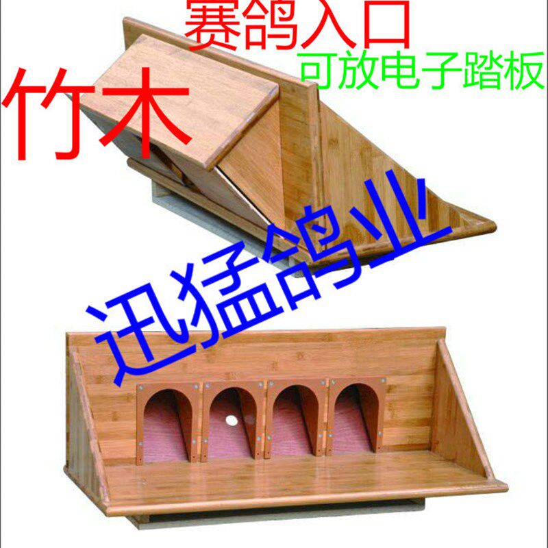 竹木 赛鸽入口跳口 木质进门器 可放电子踏板 跳笼 信鸽用品用具