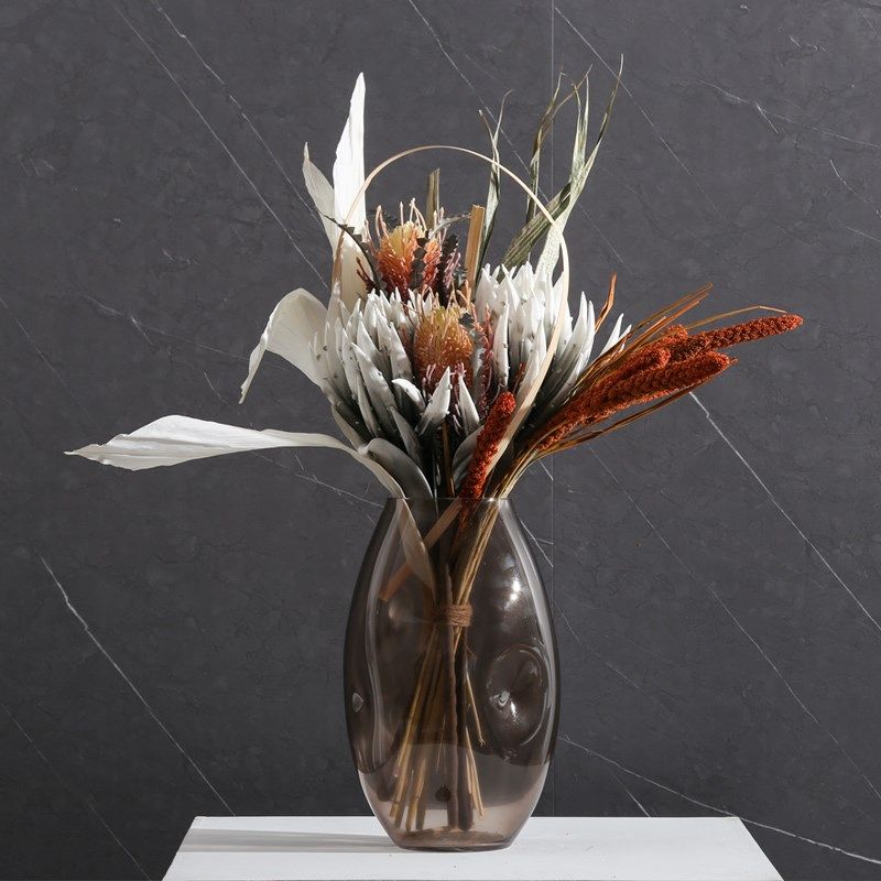 现代橙白绢花仿真花干花假花花束玄关客厅餐桌花瓶插花样板间软装,家居饰品,仿真花/假花,淘宝优惠券,粉丝福利购,淘宝优惠卷