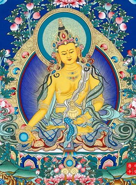 地藏王菩萨唐卡西藏热贡手绘复制版画客厅玄关定制装饰挂画艺术