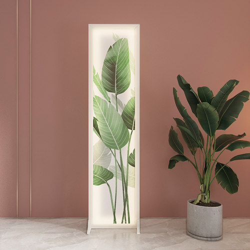 欧式现代简约实木带灯屏风隔断客厅玄关卧室遮挡可移动家用小户型