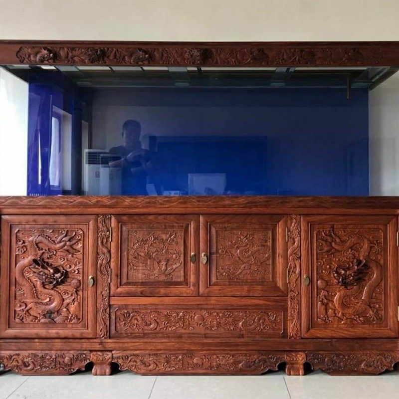 刺猬紫檀实木底柜鱼缸水族箱龙鱼缸客厅鱼缸大型超白鱼缸玻璃,宠物/宠物食品及用品,桌面缸,淘宝优惠券,粉丝福利购,淘宝优惠卷