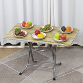 长方形吃饭桌子折叠家用可折叠小饭桌出租房折叠桌小型租房小桌子