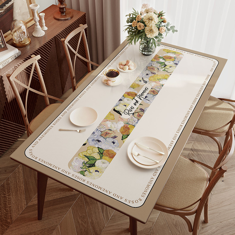 餐桌垫防油防水pvc软玻璃防烫耐高温家用长方形桌面保护垫免洗