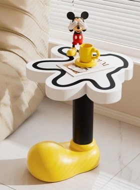 卡通茶几米奇落地摆件客厅沙发旁边几创意家居饰品可移动茶几桌子