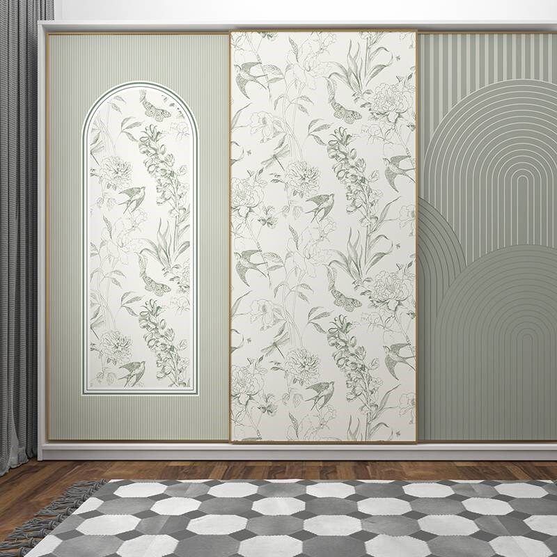 35N衣柜贴纸法式墙纸自粘卧室装饰推拉门贴画移门玻璃门翻新柜子,家居饰品,文化墙贴,淘宝优惠券,粉丝福利购,淘宝优惠卷