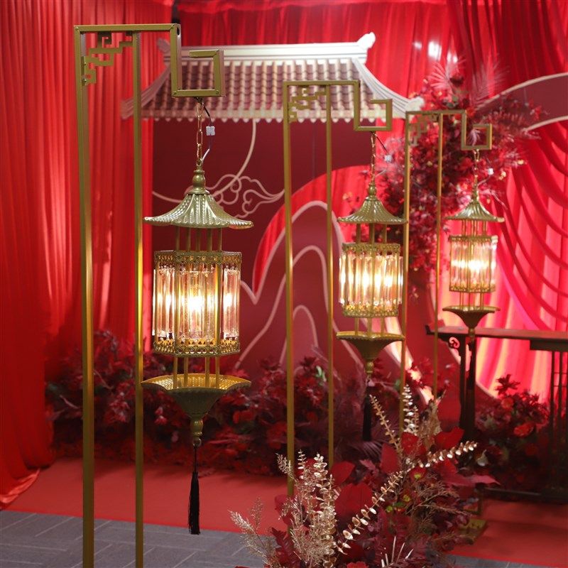 新款中式婚庆道具仿古宫灯路引婚礼现场布置发光水晶吊灯汉唐风,节庆用品/礼品,路引,淘宝优惠券,粉丝福利购,淘宝优惠卷