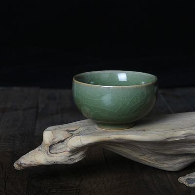 茶杯功夫茶具龙泉青瓷五大名窑五色整套杯茶盏70ml主人杯品茶碗杯