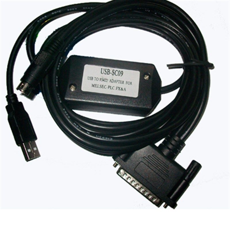 适用于三菱FX1N/FX2N/FX1S/FX3U PLC编程电缆数据线USB-SC09